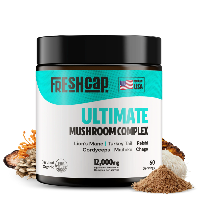 FreshCap Mushrooms Organic Mushroom Extract Powder Blend Powder Black Default Title