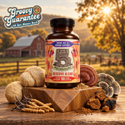 Hippie Farms Premium Immunity, Gut Health, and Brain Cognition Formula - 5 Mushrooms Reserve Blend Vitamins & Supplements Sienna