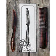 Brooklyn Grooming Men's Handmade Mustache - Beard Comb Comb Slate Gray