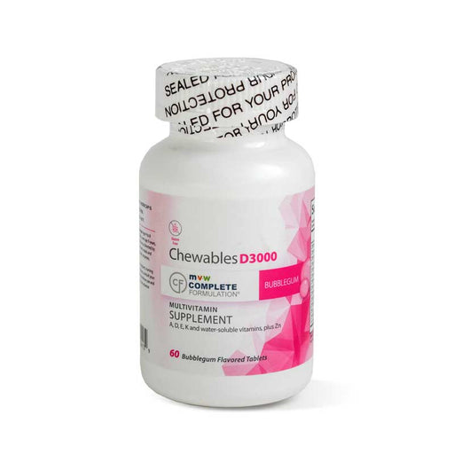 MVW Nutricionals MVW Complete Formulation D3000 Chewable Tablets, Bubblegum Flavor, 60 Count Vitamins & Supplements Light Gray