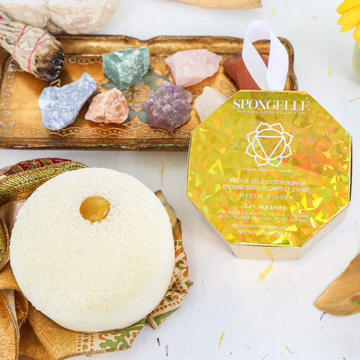 Spongellé Mystic Ginger | Spiritual Detox (Yellow Jade) Body Wash Infused Buffer Lavender