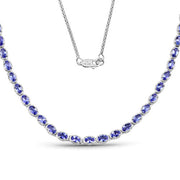 Bids.com 10.00 Carat Genuine Tanzanite .925 Sterling Silver Necklace Necklaces White Smoke Default Title