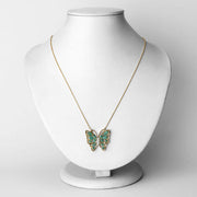 Bids.com 2.60 Carat Genuine Emerald and White Zircon .925 Sterling Silver Necklace Necklaces Lavender