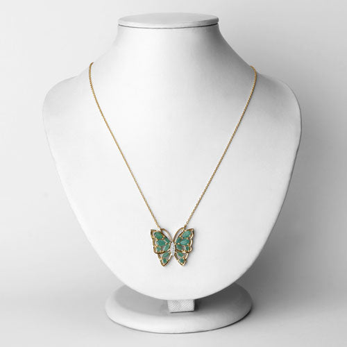 Bids.com 2.60 Carat Genuine Emerald and White Zircon .925 Sterling Silver Necklace Necklaces Lavender