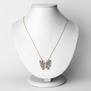 Bids.com 2.76 Carat Genuine Tanzanite and White Zircon .925 Sterling Silver Necklace Necklaces Lavender