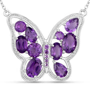 Bids.com 4.32 Carat Genuine Amethyst .925 Sterling Silver Necklace Necklaces White Smoke Default Title