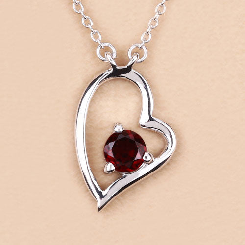 Bids.com 0.60 Carat Genuine Garnet .925 Sterling Silver Necklace Necklaces Wheat size 18.00