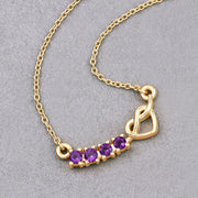 Bids.com 0.24 Carat Genuine Amethyst .925 Sterling Silver Necklace Necklaces Gray size 18.00