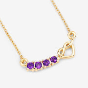 Bids.com 0.24 Carat Genuine Amethyst .925 Sterling Silver Necklace Necklaces White Smoke size 18.00