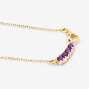 Bids.com 0.24 Carat Genuine Amethyst .925 Sterling Silver Necklace Necklaces White Smoke size 18.00