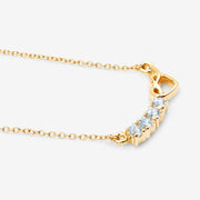 Bids.com 0.24 Carat Genuine Aquamarine .925 Sterling Silver Necklace Necklaces White Smoke size 18.00