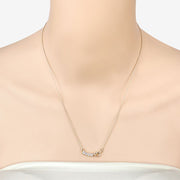 Bids.com 0.24 Carat Genuine Aquamarine .925 Sterling Silver Necklace Necklaces Bisque size 18.00
