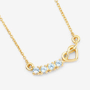 Bids.com 0.30 Carat Genuine Blue Topaz .925 Sterling Silver Necklace Necklaces White Smoke size 18.00