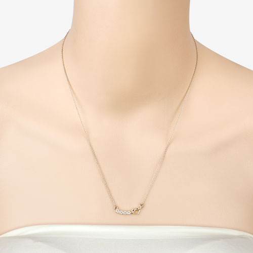 Bids.com 0.30 Carat Genuine Blue Topaz .925 Sterling Silver Necklace Necklaces Bisque size 18.00
