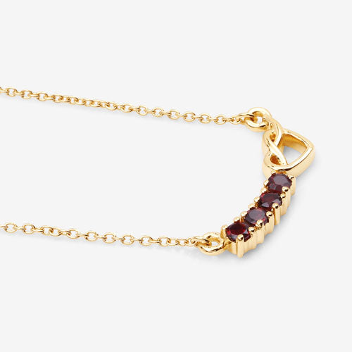 Bids.com 0.32 Carat Genuine Garnet .925 Sterling Silver Necklace Necklaces White Smoke size 18.00