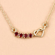 Bids.com 0.32 Carat Genuine Garnet .925 Sterling Silver Necklace Necklaces Peach Puff size 18.00