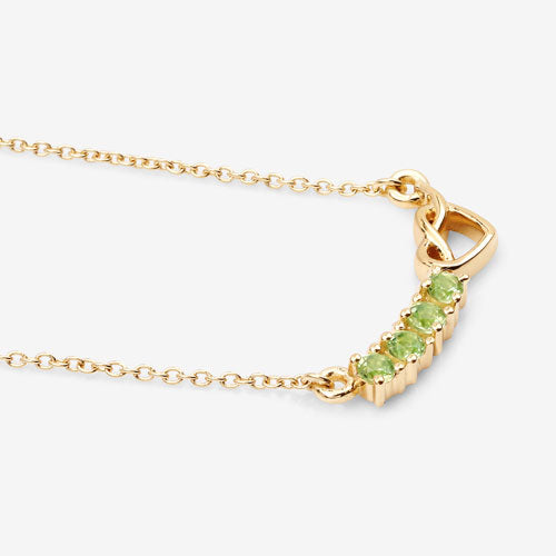 Bids.com 0.28 Carat Genuine Peridot .925 Sterling Silver Necklace Necklaces White Smoke size 18.00