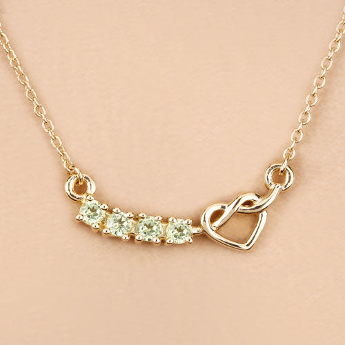 Bids.com 0.28 Carat Genuine Peridot .925 Sterling Silver Necklace Necklaces Wheat size 18.00