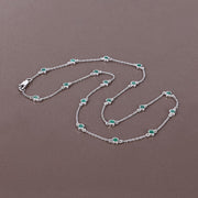 Bids.com 1.80 Carat Genuine Emerald .925 Sterling Silver Necklace Necklaces Dim Gray size 18.00
