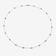 Bids.com 1.80 Carat Genuine Emerald .925 Sterling Silver Necklace Necklaces White Smoke size 18.00