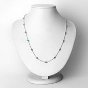 Bids.com 1.80 Carat Genuine Emerald .925 Sterling Silver Necklace Necklaces Lavender size 18.00