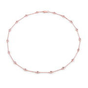 Bids.com 1.62 Carat Genuine Morganite .925 Sterling Silver Necklace Necklaces White Smoke size 18.00