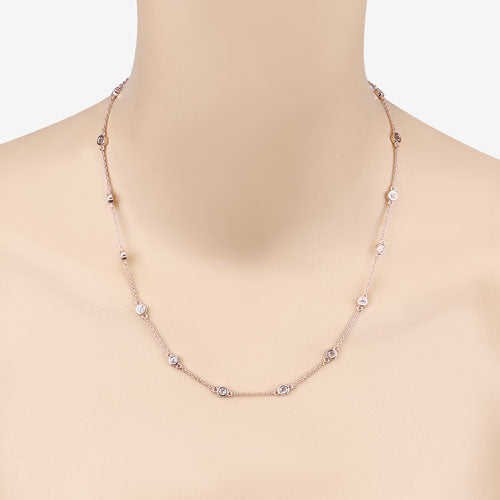 Bids.com 1.62 Carat Genuine Morganite .925 Sterling Silver Necklace Necklaces Bisque size 18.00