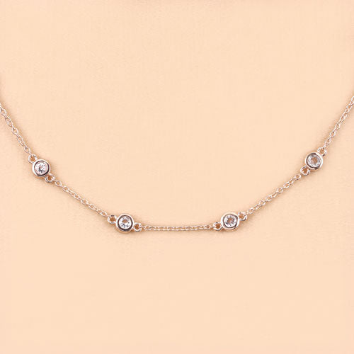 Bids.com 1.62 Carat Genuine Morganite .925 Sterling Silver Necklace Necklaces Peach Puff size 18.00