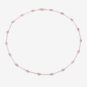 Bids.com 1.62 Carat Genuine Morganite .925 Sterling Silver Necklace Necklaces White Smoke size 18.00