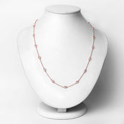Bids.com 1.62 Carat Genuine Morganite .925 Sterling Silver Necklace Necklaces Lavender size 18.00