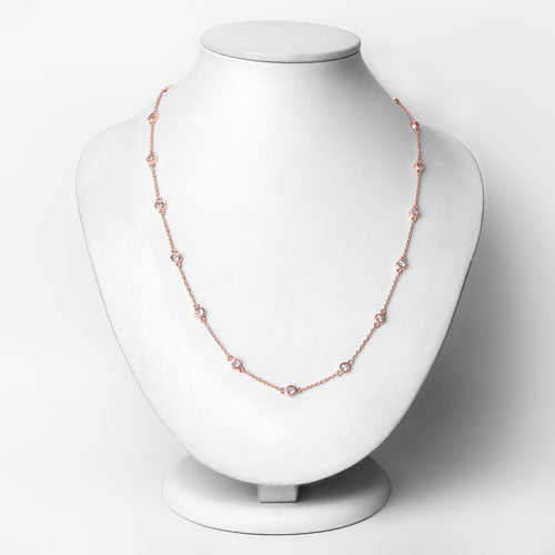 Bids.com 1.62 Carat Genuine Morganite .925 Sterling Silver Necklace Necklaces Lavender size 18.00