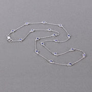 Bids.com 1.80 Carat Genuine Tanzanite .925 Sterling Silver Necklace Necklaces Dark Gray size 18.00