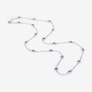 Bids.com 1.80 Carat Genuine Tanzanite .925 Sterling Silver Necklace Necklaces White Smoke size 18.00