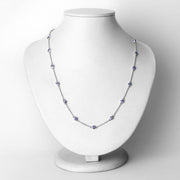 Bids.com 1.80 Carat Genuine Tanzanite .925 Sterling Silver Necklace Necklaces Lavender size 18.00