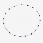 Bids.com 6.12 Carat Genuine Amethyst .925 Sterling Silver Necklace Necklaces White Smoke size 18.00,size 20.00,size 32.00