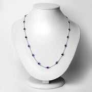 Bids.com 6.12 Carat Genuine Amethyst .925 Sterling Silver Necklace Necklaces Lavender size 18.00,size 20.00,size 32.00