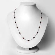 Bids.com 8.10 Carat Genuine Garnet .925 Sterling Silver Necklace Necklaces Lavender size 18.00