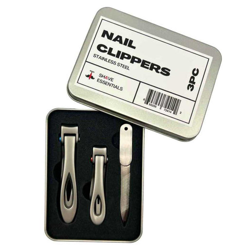 Shave Essentials Nail Clipper Set Nail Clippers White Smoke SILVER