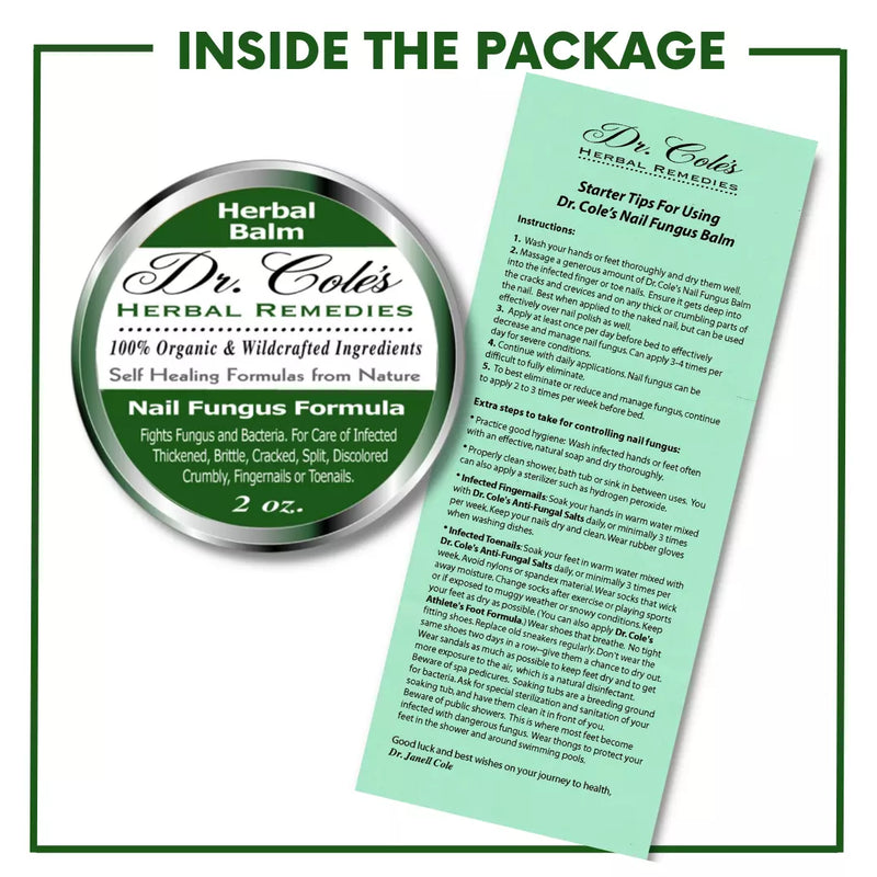 COLEHERBALS LLC 12 - Dr. Cole's Nail Fungus Balm Herbal White Smoke