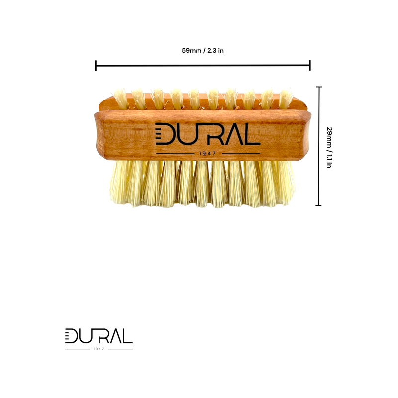 Dural Dural Pear wood hand/nail brush with natural bristles - 1 & 5 rows Hand/Nail Brush Chocolate