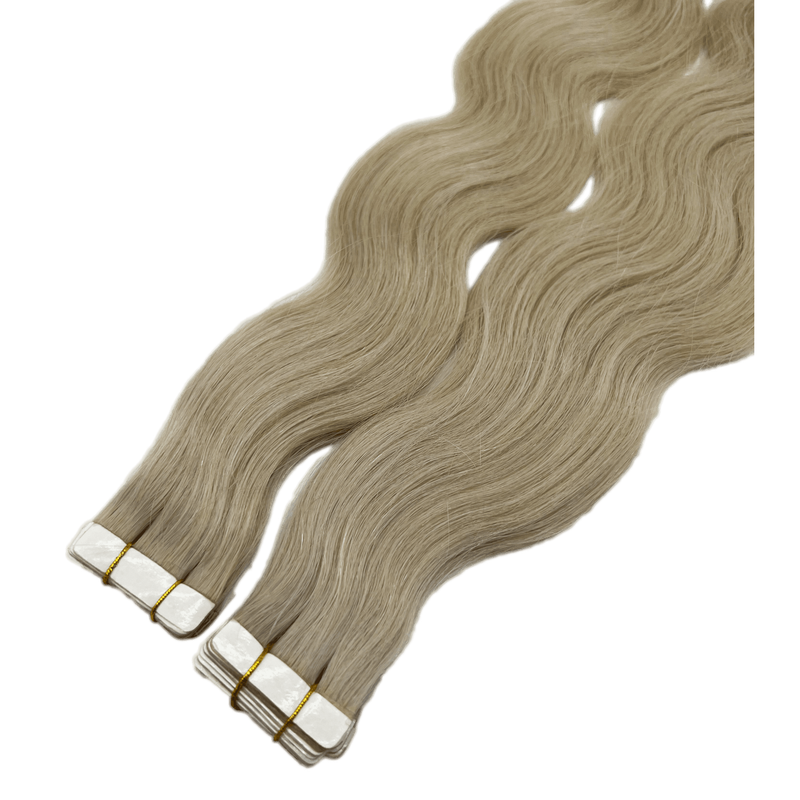 VIP Extensions Narcia Remy Siberian Body Wave Tape - 24" Hair Extension White Smoke GREY