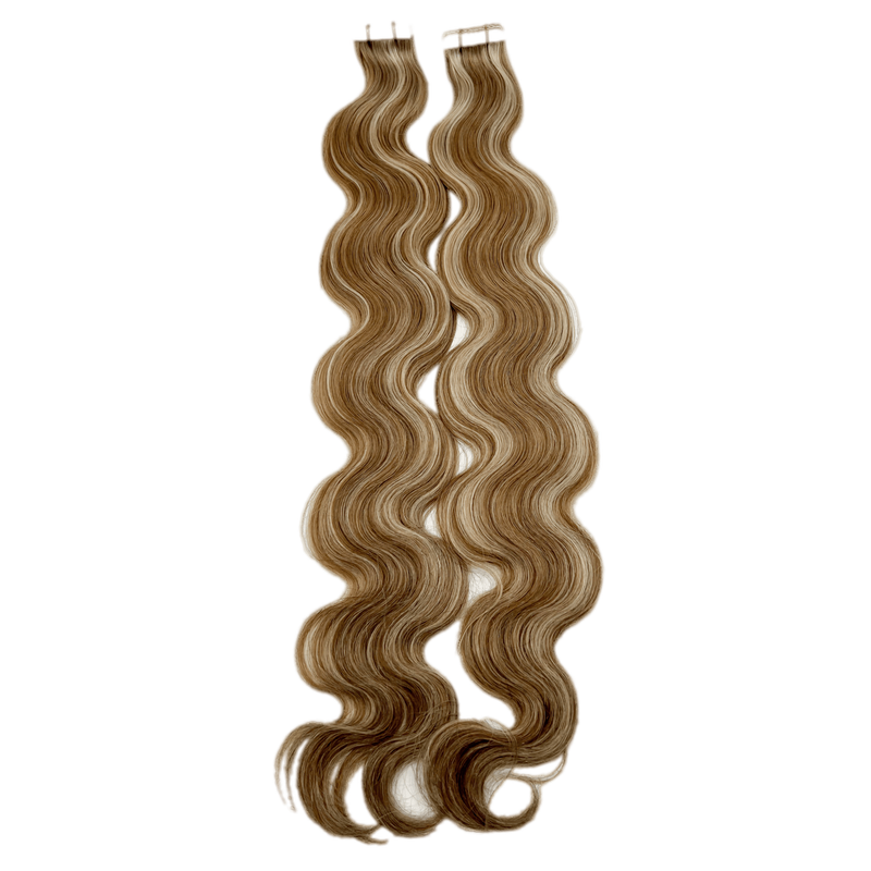 VIP Extensions Narcia Remy Siberian Body Wave Tape - 24" Hair Extension White Smoke 1 - Black,1B NATURAL BLACK,2 Dark Brown,4 Medium Brown,613/12,613/27,L26,WHITE,GREY,SILVER,P4/27,8/22