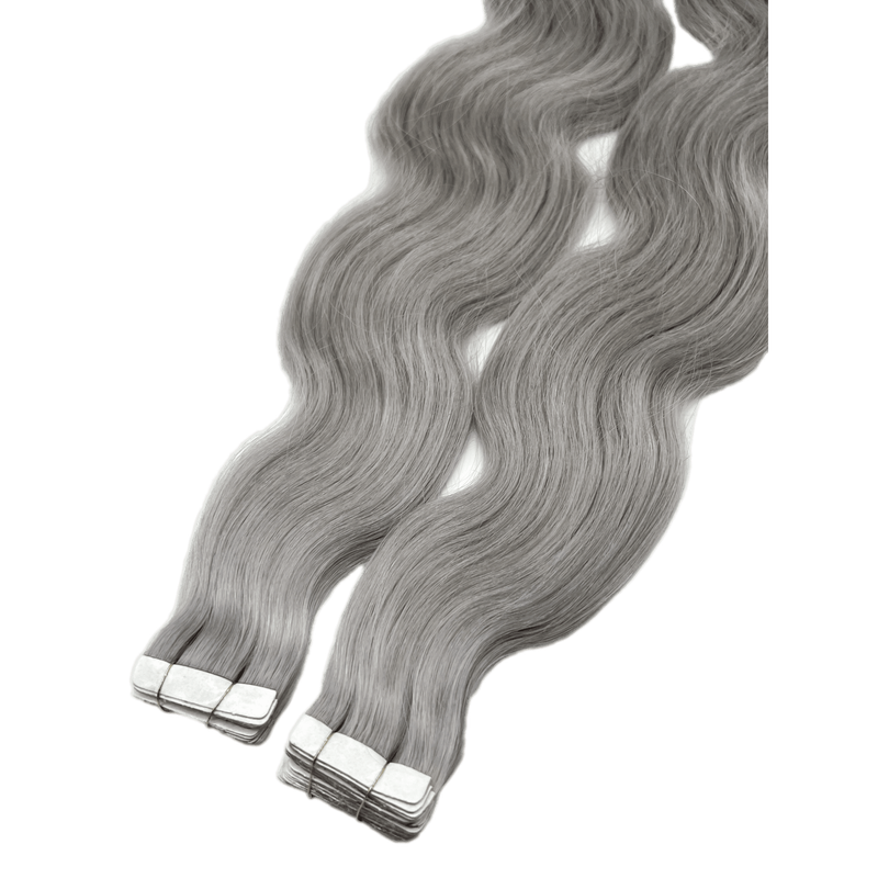 VIP Extensions Narcia Remy Siberian Body Wave Tape - 24" Hair Extension White Smoke SILVER