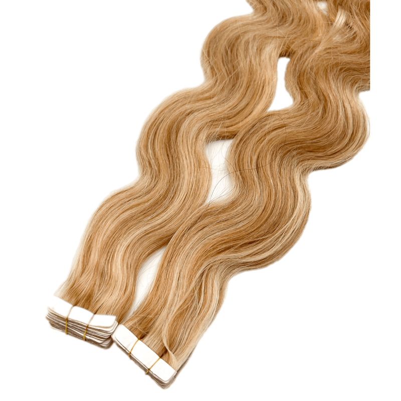 VIP Extensions Narcia Remy Siberian Body Wave Tape - 24" Hair Extension White Smoke 613/27