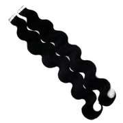 VIP Extensions Narcia Remy Siberian Body Wave Tape - 24" Hair Extension White Smoke 1 - Black,1B NATURAL BLACK,2 Dark Brown,4 Medium Brown,613/12,613/27,L26,WHITE,GREY,SILVER,P4/27,8/22