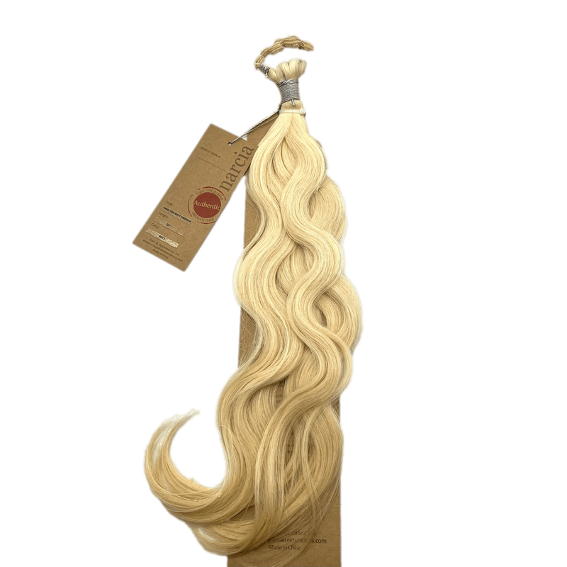 VIP Extensions Narcia Remy Siberian Hand Tied Weft 22" (100g) Hair Extension White Smoke Body Wave /613