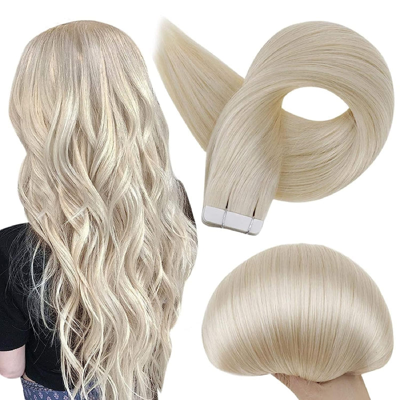 VIP Extensions Narcia Remy Siberian - Tape - 24" Hair Extension White Smoke White