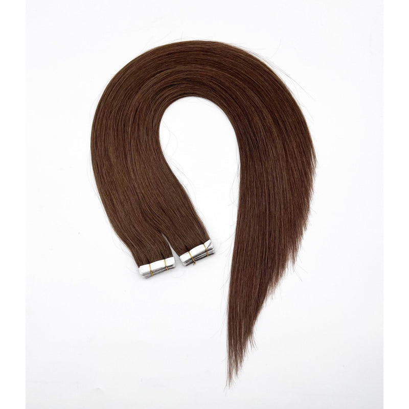 VIP Extensions Narcia Remy Siberian - Tape - 24" Hair Extension White Smoke 6 - Chestnut Brown