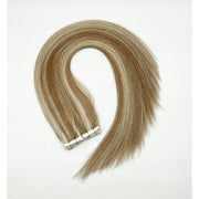 VIP Extensions Narcia Remy Siberian - Tape - 24" Hair Extension White Smoke P613/12 - Bleach Blonde / Light Auburn