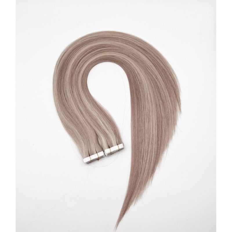 VIP Extensions Narcia Remy Siberian - Tape - 24" Hair Extension White Smoke PGREY/60 Grey Highlight